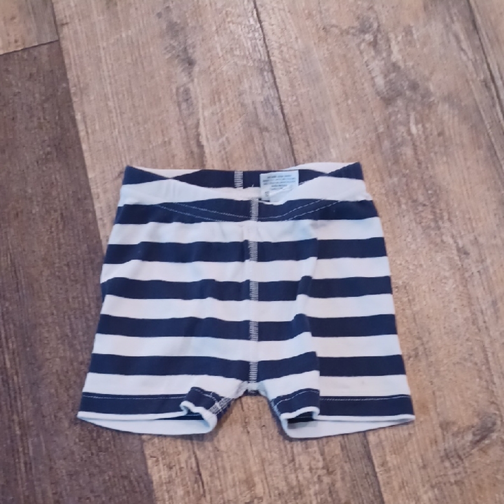Hanna Andersson Navy and White Striped Shorts